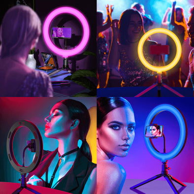 MJ26 10 Inch - RGB Led  Ring Light - With PHONE HOLDER