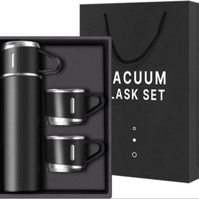 Vacuum Flask Set with 3 Cups Combo 500ml