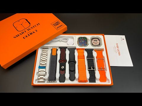 S100 smart watch with 7 straps