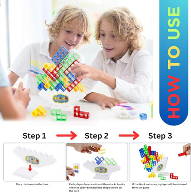 AZHU Tetra Tower Game-Balance Stacking Block, toy and games.