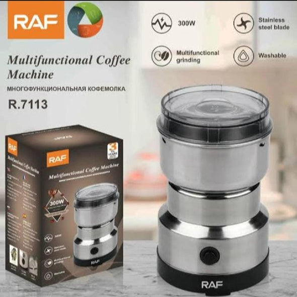 RAF Electric Coffee & Spices Grinder (4 blades) 300W Masala Grinder Steel