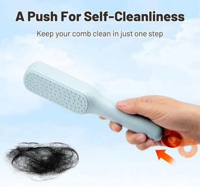 Self Easy Clean Hair Brush One Pull Clean Hair Brush